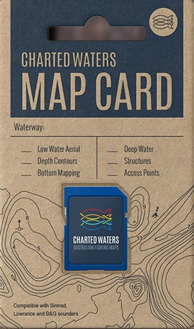 Charted Waters Map Card - Lake Mulwala Satellite